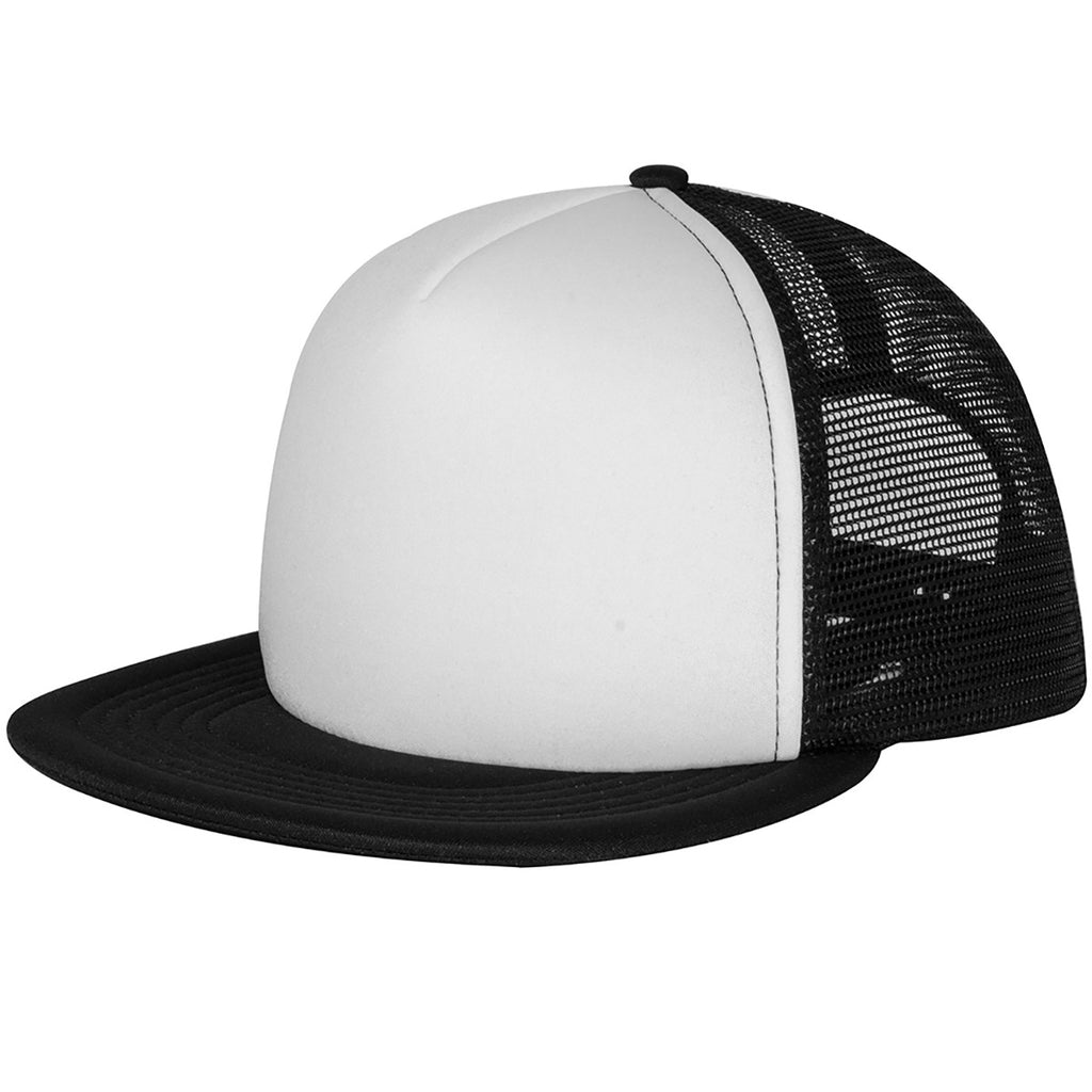 flat bill foam trucker hat