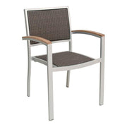 Outdoor Aluminum Frame Armchair With PE Weave Seat and Back