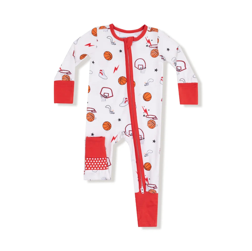 Angel Dear Basketball 2 Way Zip Romper