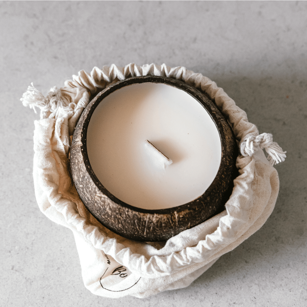 Ocean Breeze Scented Half Coconut Shell Candle with Hand Poured Soy & –  Pure Scents Candles