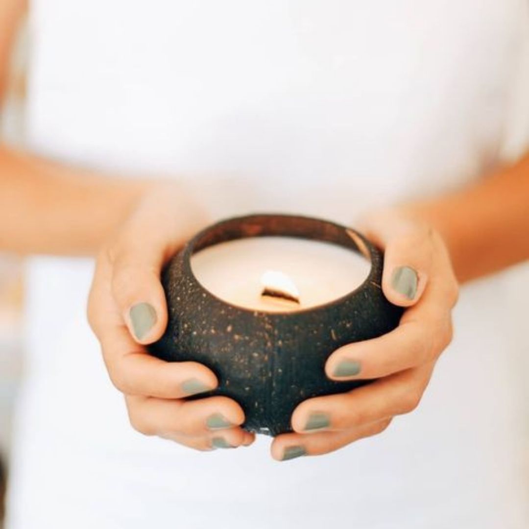 Unscented - Coconut Soy Candles - Coconut Bowls