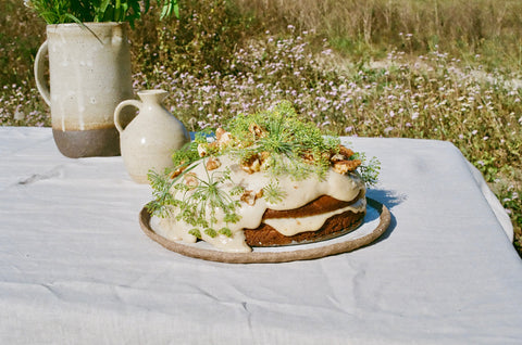 Carrot cake with cashew frosting 