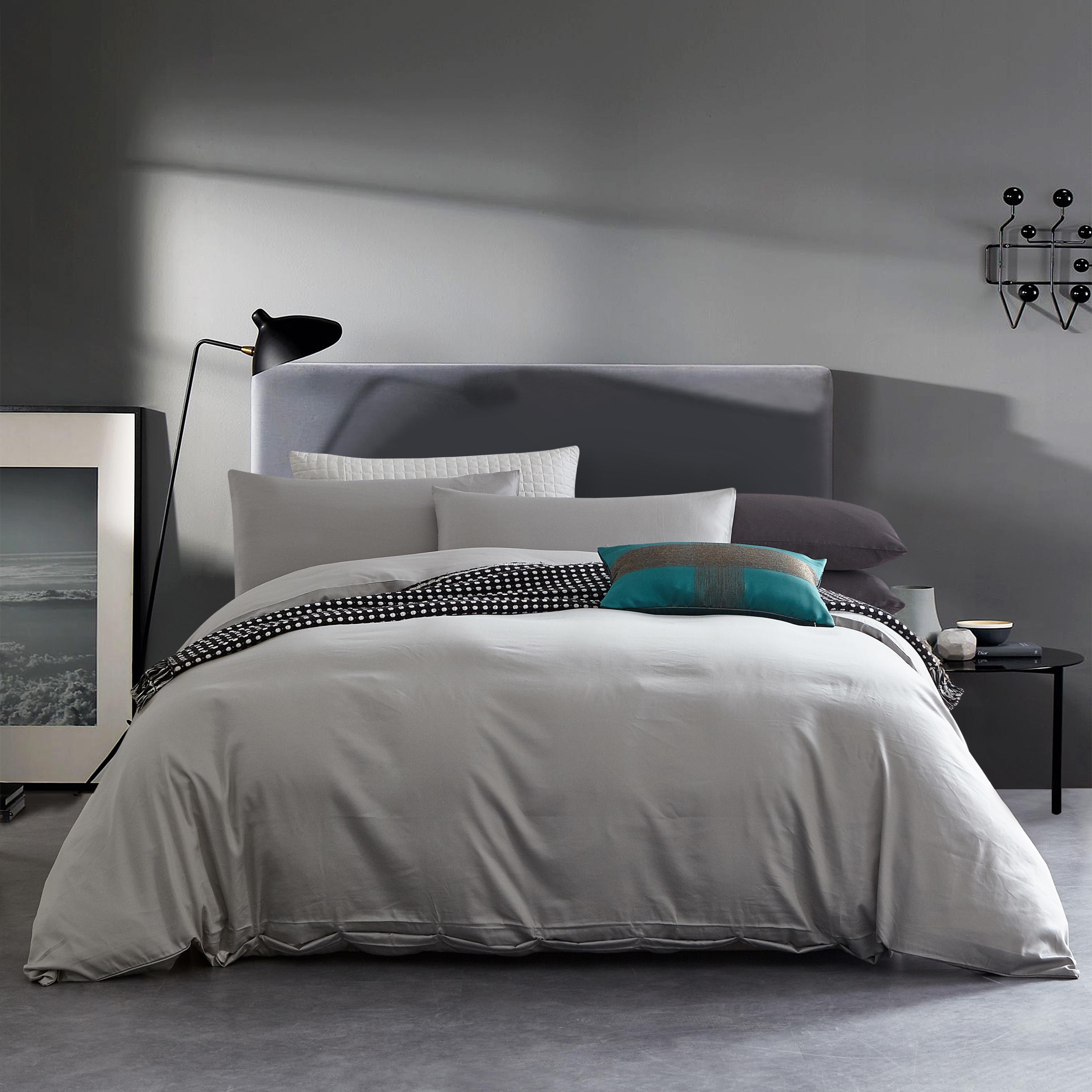 plain grey duvet cover