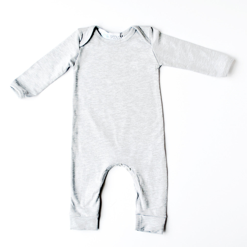 Charcoal Gray Childrens Baby Rompers 