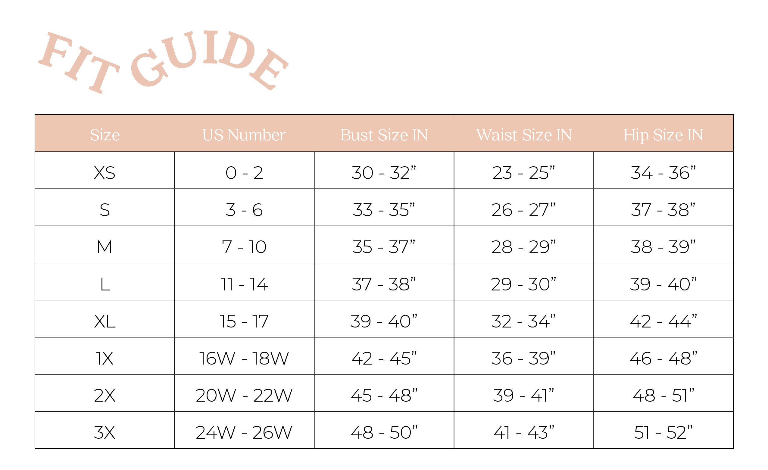 Dippin Daisy Size Chart - Gina's Blog