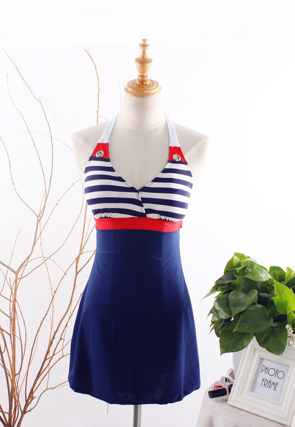 navy blue bathing suit skirt