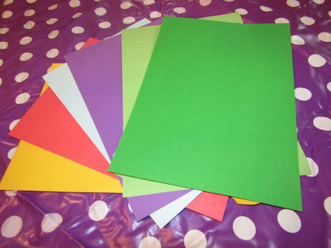 coloured card 