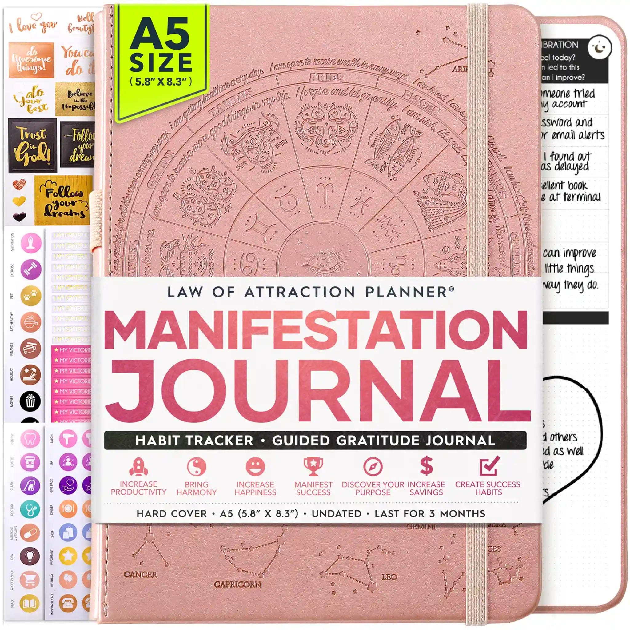 Deluxe Undated 90-Day Daily Planner (A5 Size: 6 x 8.5 inches)