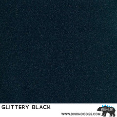 glittery black