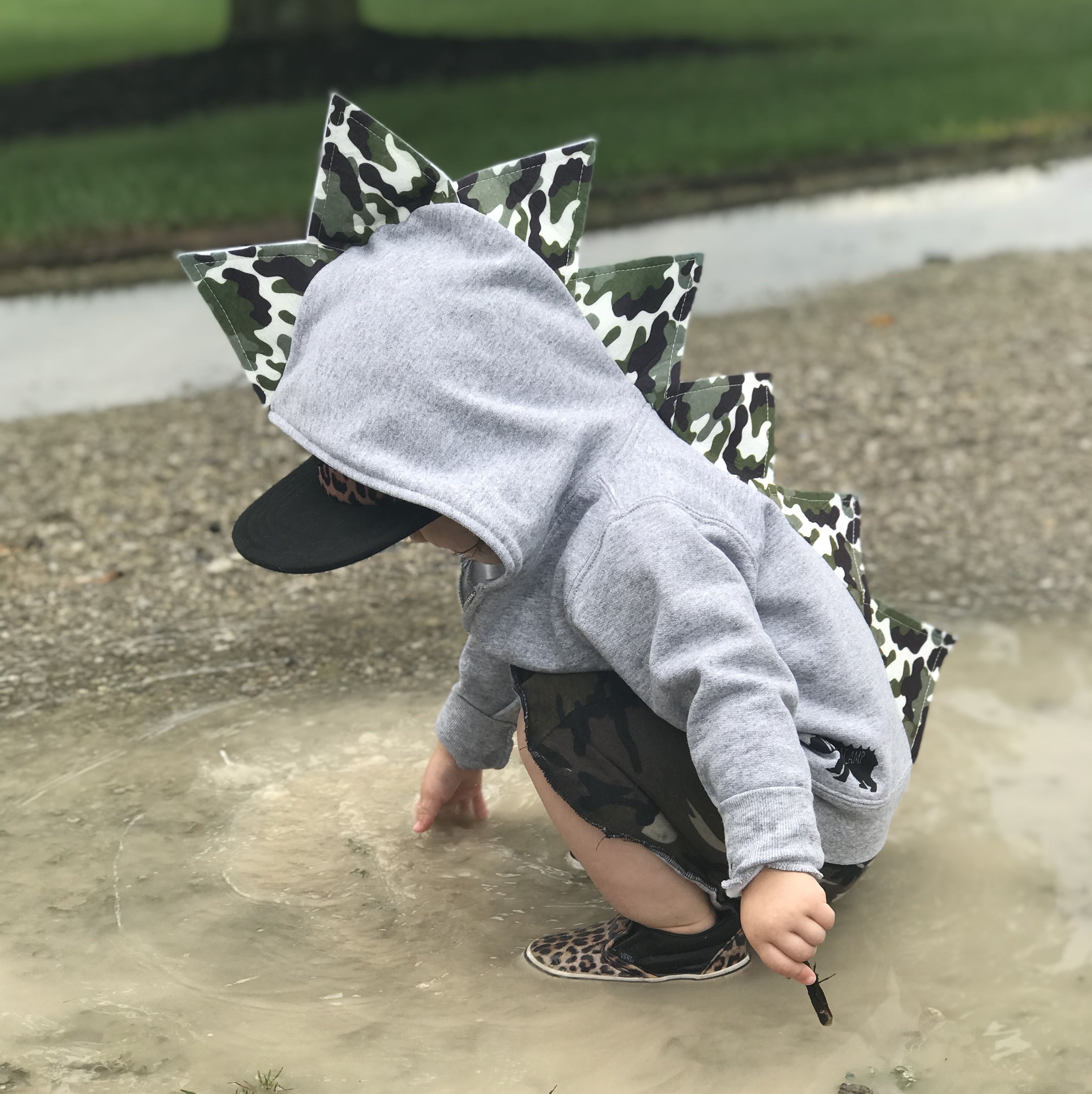 Gray | Classic Camo Hoodie for Kids – Wolfe and Scamp