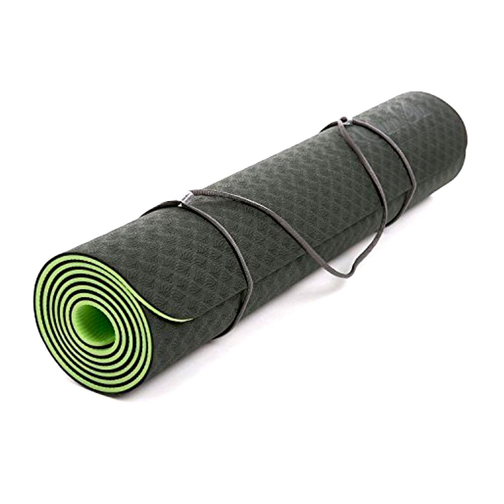 6mm Yoga Mat Non Slip TPE Exercise Mat - Light Green
