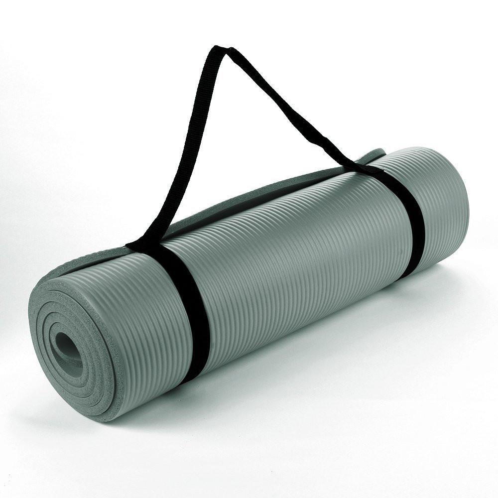NBR Foam Yoga Mat 15mm Thick - Dark Grey