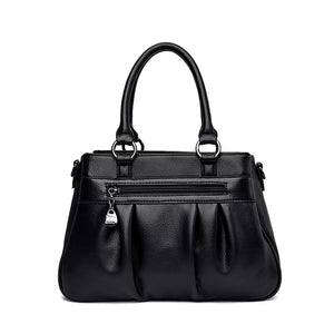 Women's Quality Leather Top-Handle Bag Female Shoulder Crossbody Sac Bolsa Feminina Luxury Designer Lady 3 Layers Handbag Purse