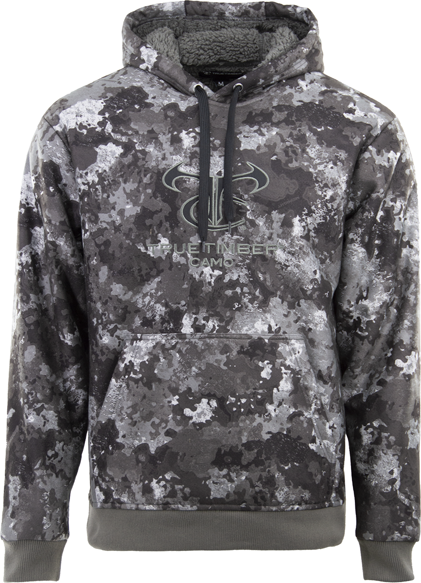 1184 High Pile Fleece Hoodie with TrueTimber logo- Midnight Camo ...