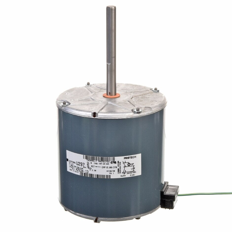 51-42534-13 OEM Rheem, Ruud, Sure Comfort, Weather King, Condenser Motor 1/2HP 1PH 1SPD 208/220/230V 1075RPM