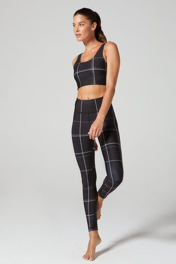 Reversible plaid legging