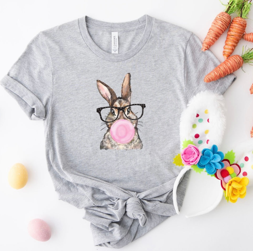 Bubble Blowing Bunny Shirt, Unisex Tee Shirt, Sweatshirt, Woman Tee Shirt, Mom shirt