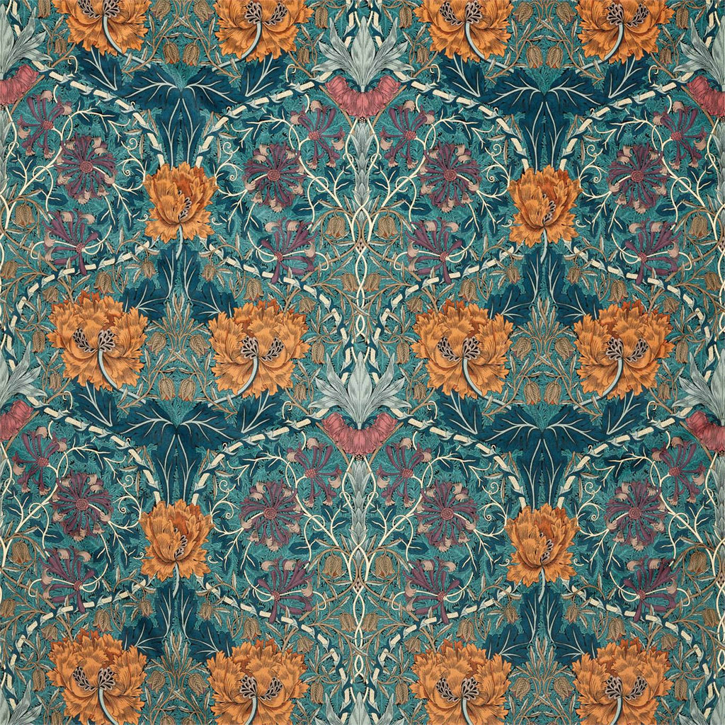 Honeysuckle & Tulip Velvet Fabric | William Morris – Mister Smith Interiors