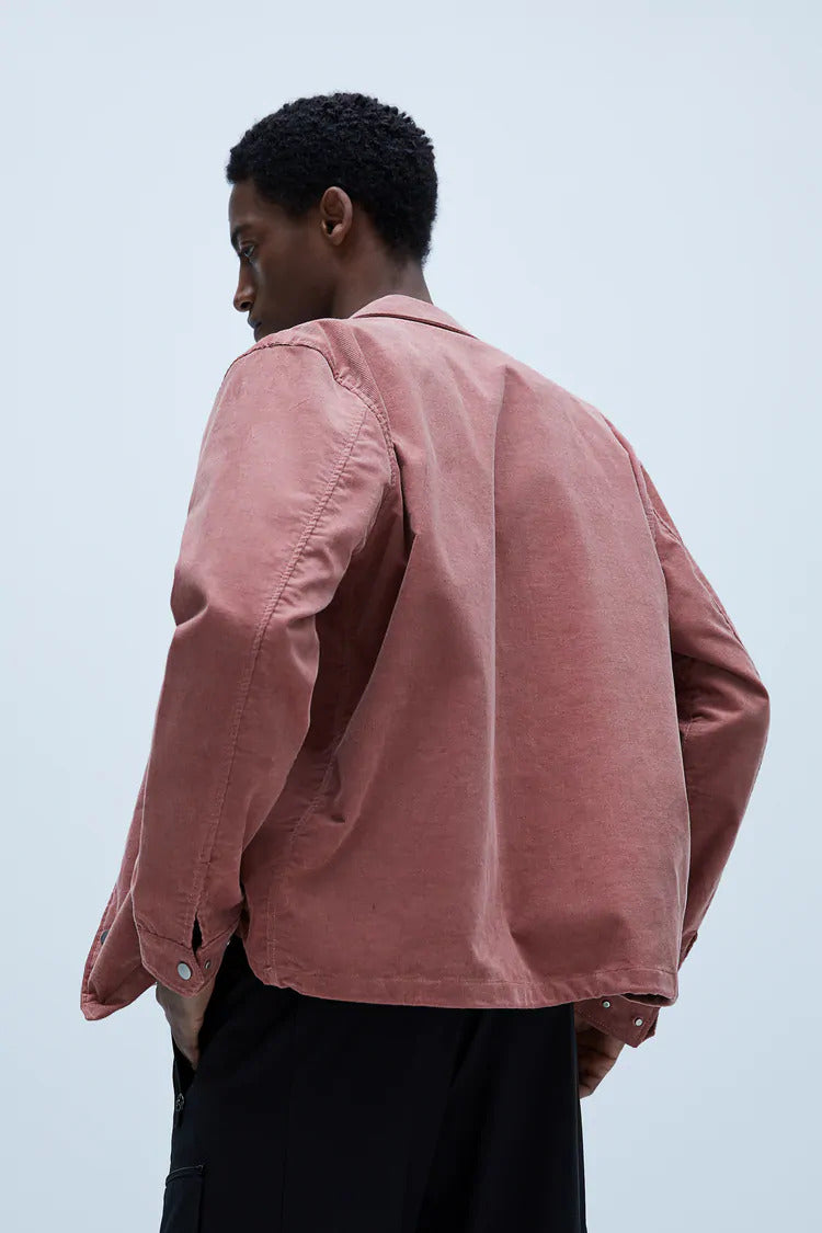 POLYESTER CORDUROY COACH JACKET