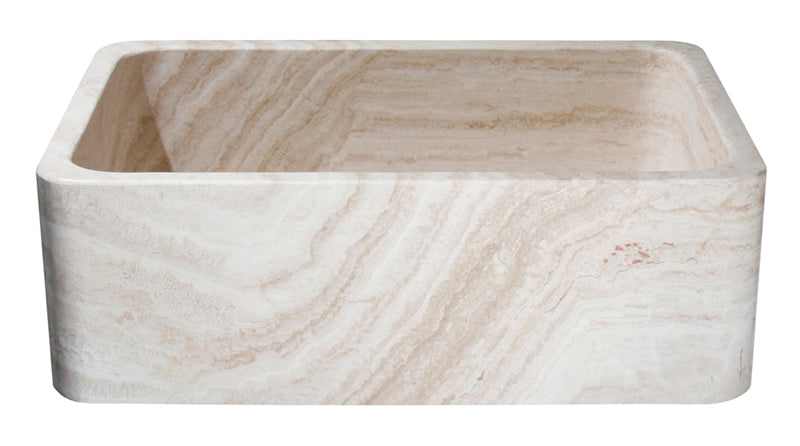 30 Roma Travertine Smooth Farmhouse Sink