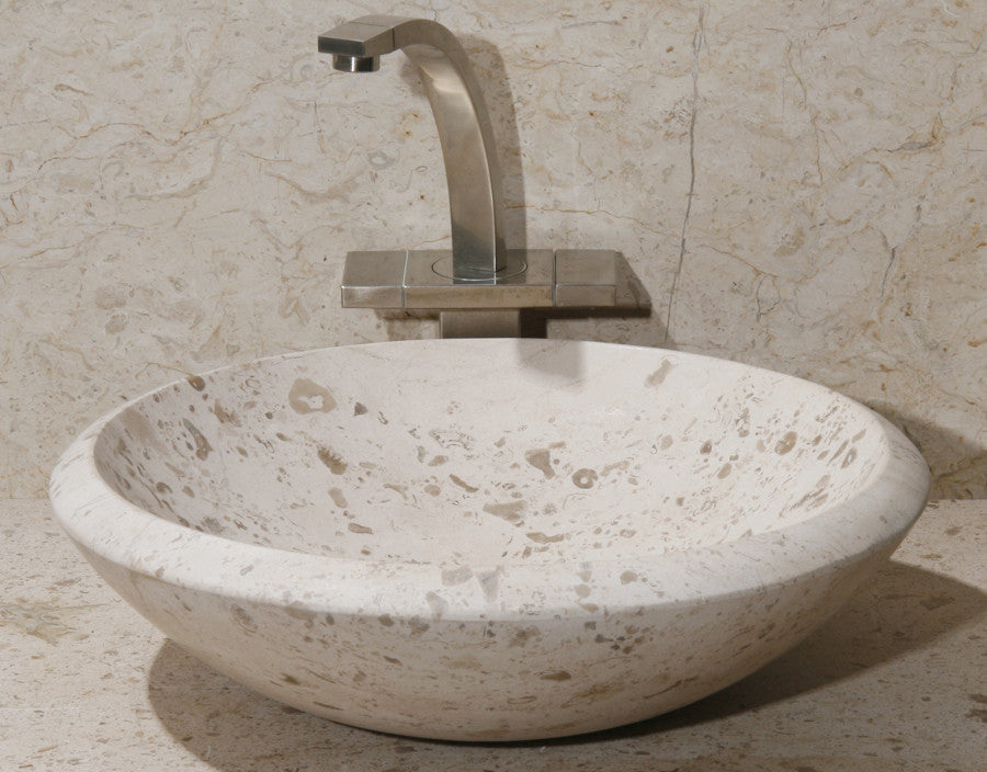 17 Perlina Limestone Vessel Sink