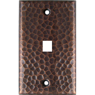 phone jack copper switch plate hammered