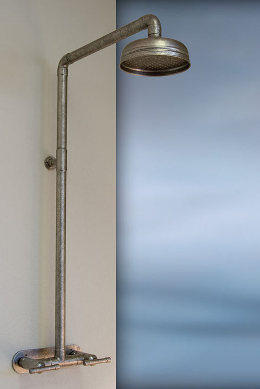 Rainfall Shower Head with Straight Arm – Rustic Sinks