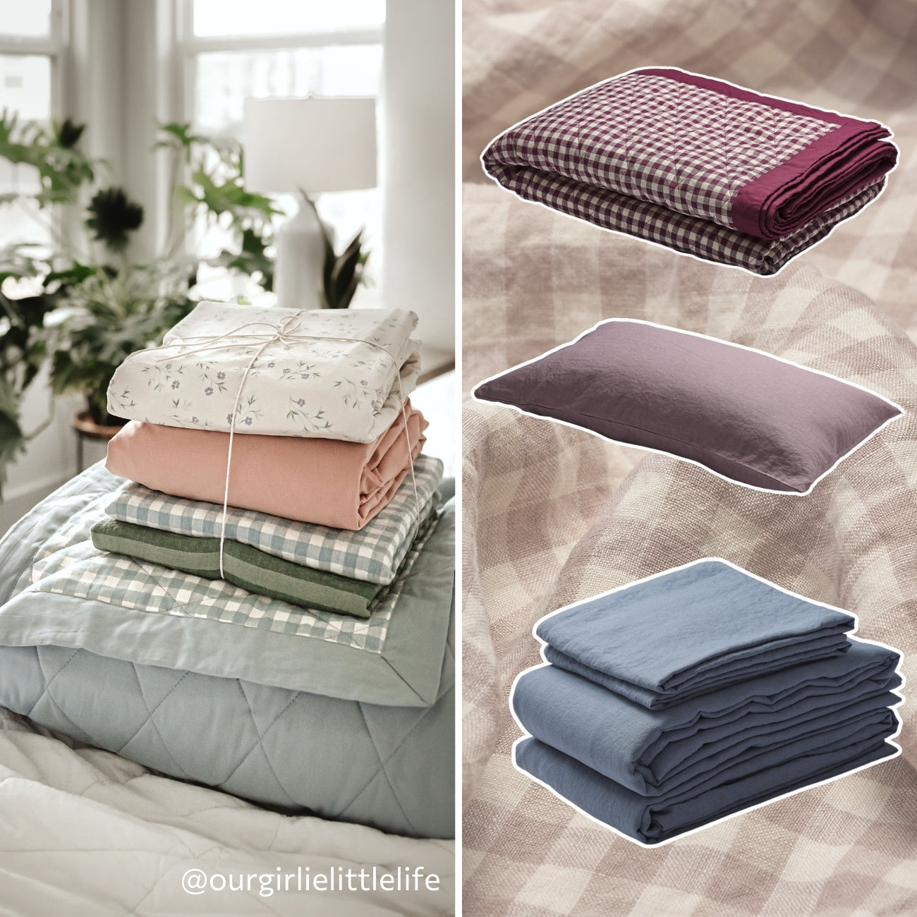 Linen bedding bundles