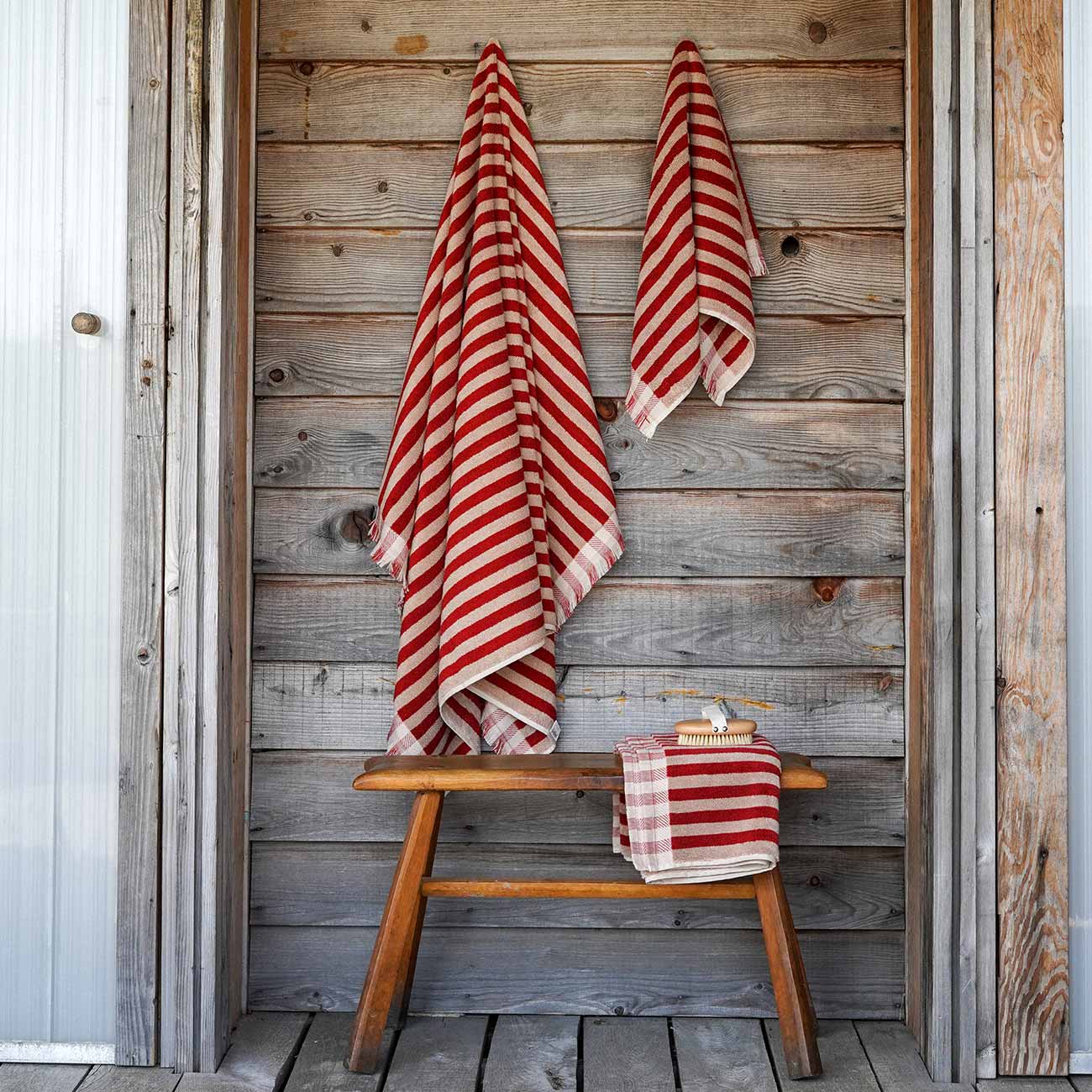 Set of 2 Striped Cotton Tea Towels - 29.5