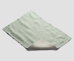 Sage green 100% linen cloth napkins for rent