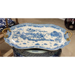 Blue Willow Tray Table 29x17x20h