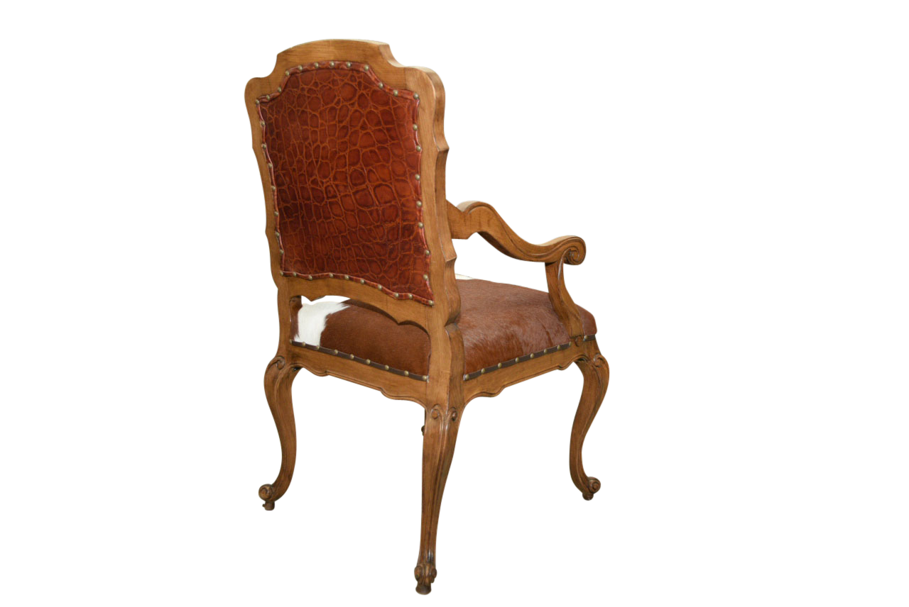 syrup cowhide chair 23x24x41h