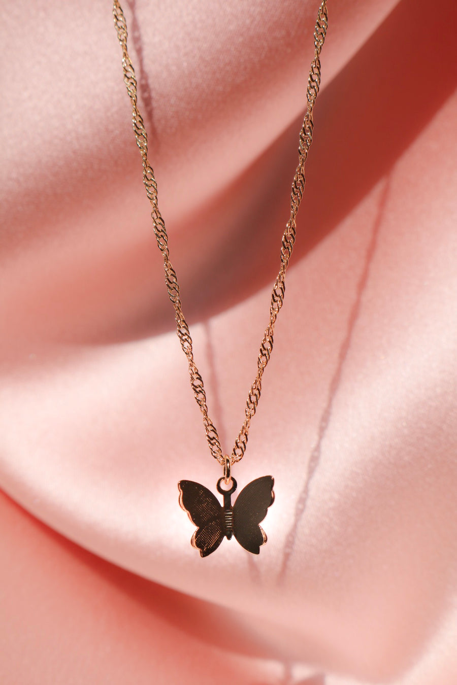 Download Butterfly Kisses Necklace - Gold Filled - Chvker Jewelry