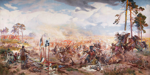 "The Battle of Grunwald” by Tadeusz Popiel and Zygmunt Rozwadowski, 1910, 10x5m
