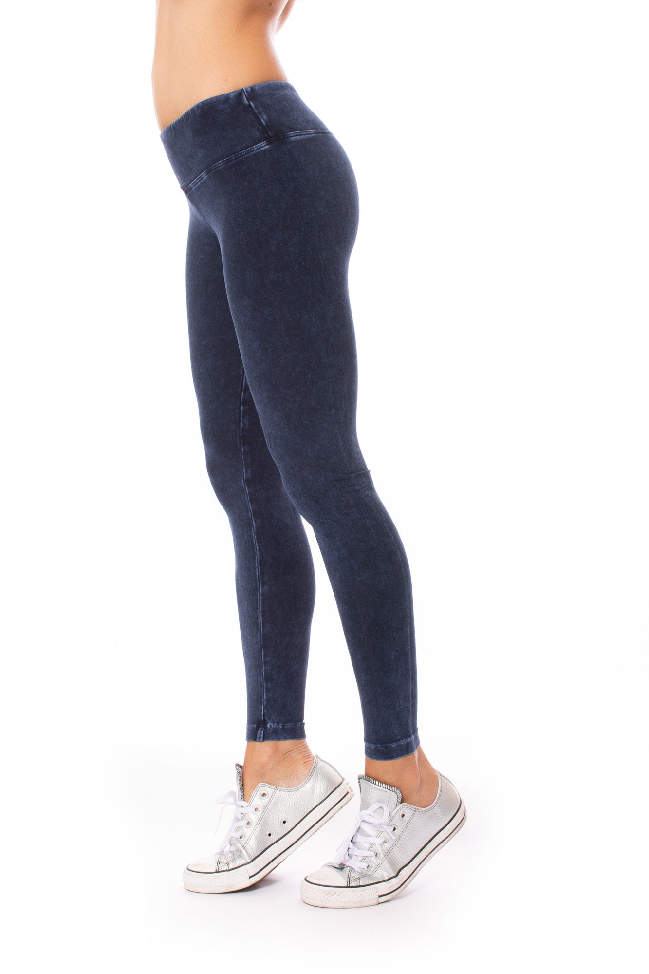 Hard Tail High Rise Ankle Leggings in Cotton Spandex Black LG 29