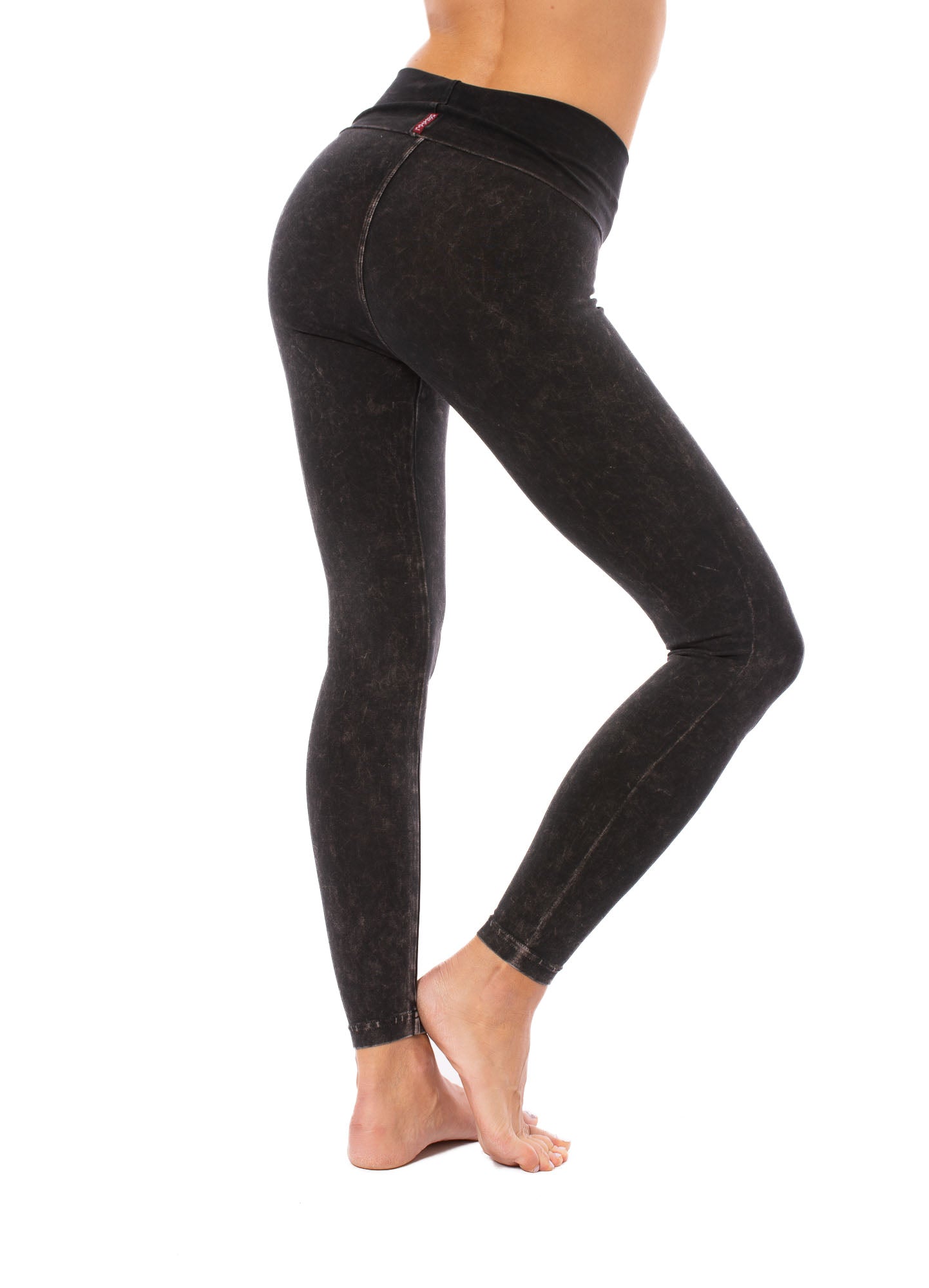 Contour Roll Down Ankle Legging (Style W-338, Dark Charcoal) by