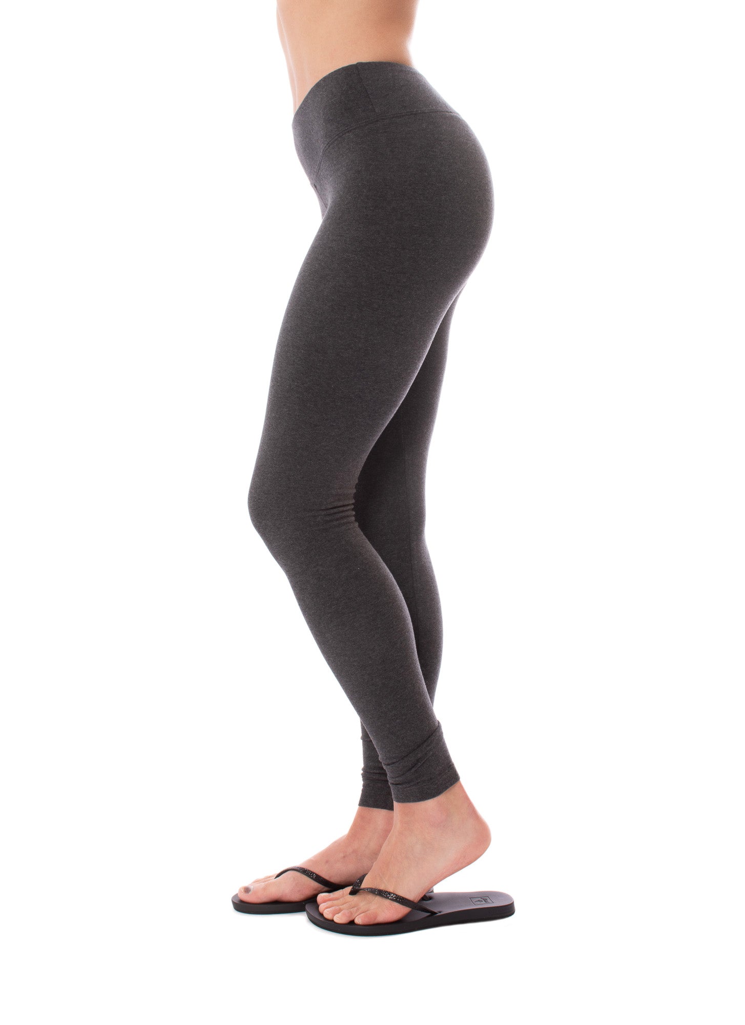 Flat Waist Ankle Legging (Style W-452, Black) by Hard Tail Forever