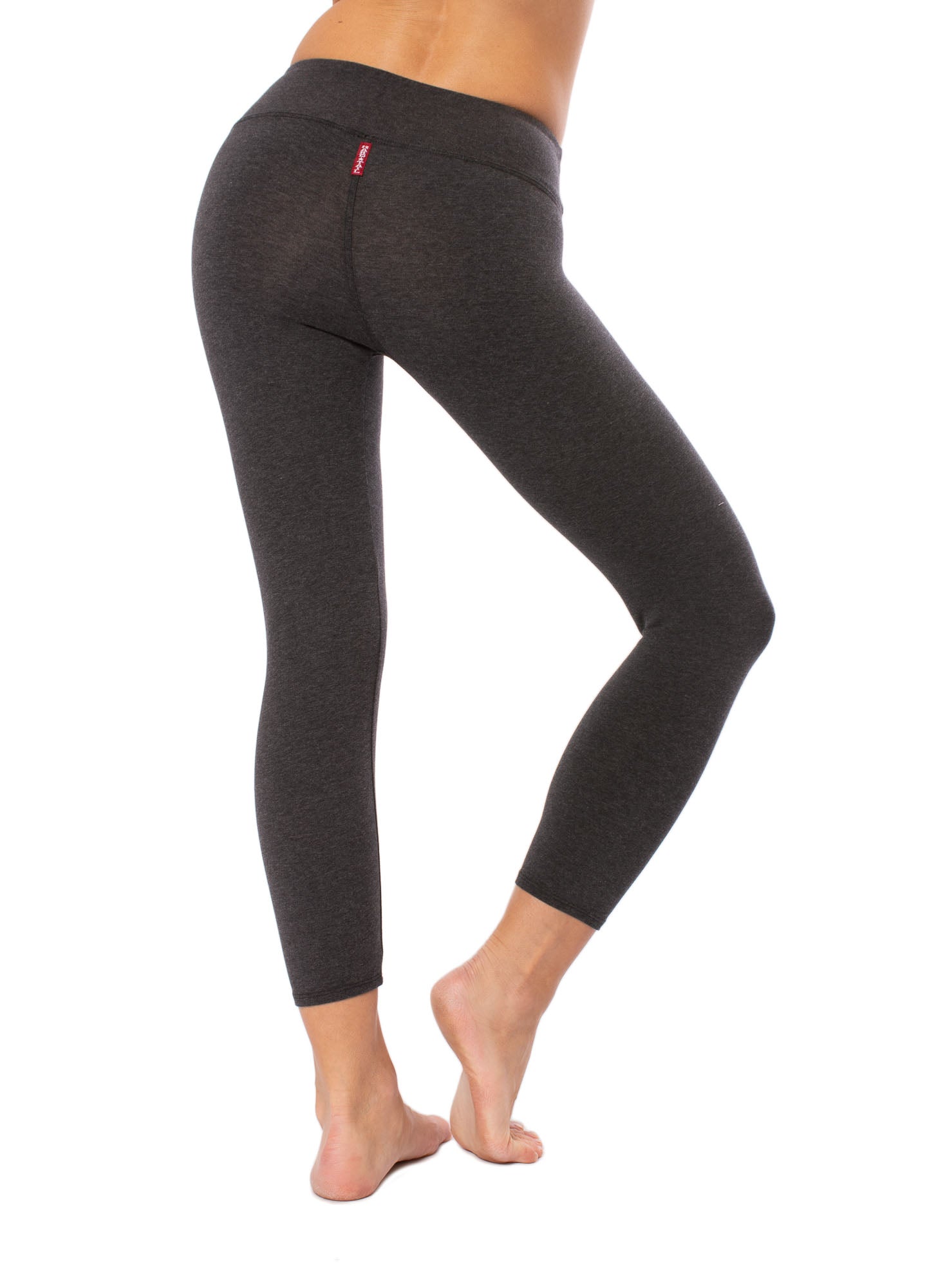 Roll Down Knee Legging (Style W-394, Dark Charcoal) by Hard Tail Forever