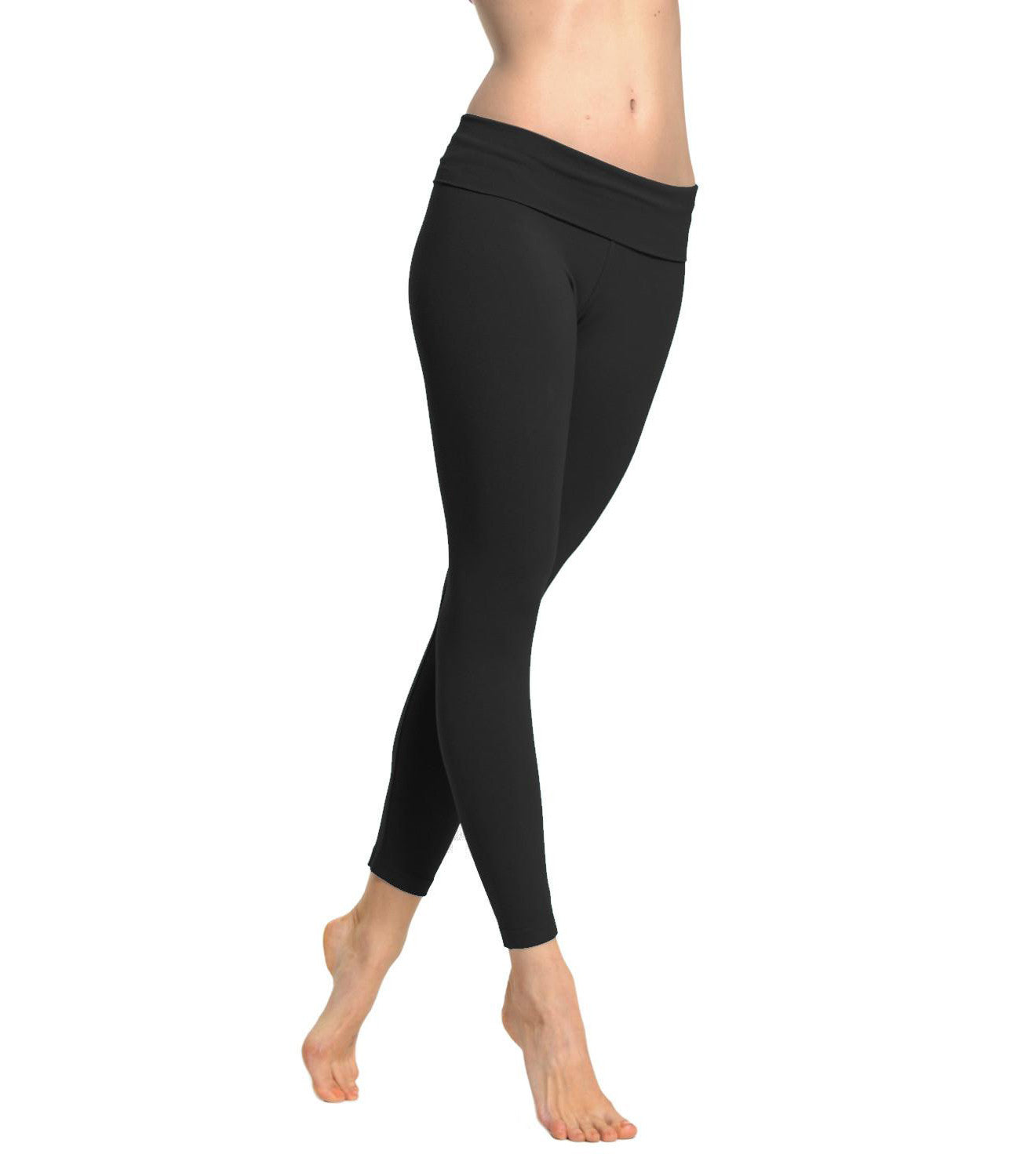 Roll Down Cargo Crop Legging (Style W-448, Black) by Hard Tail