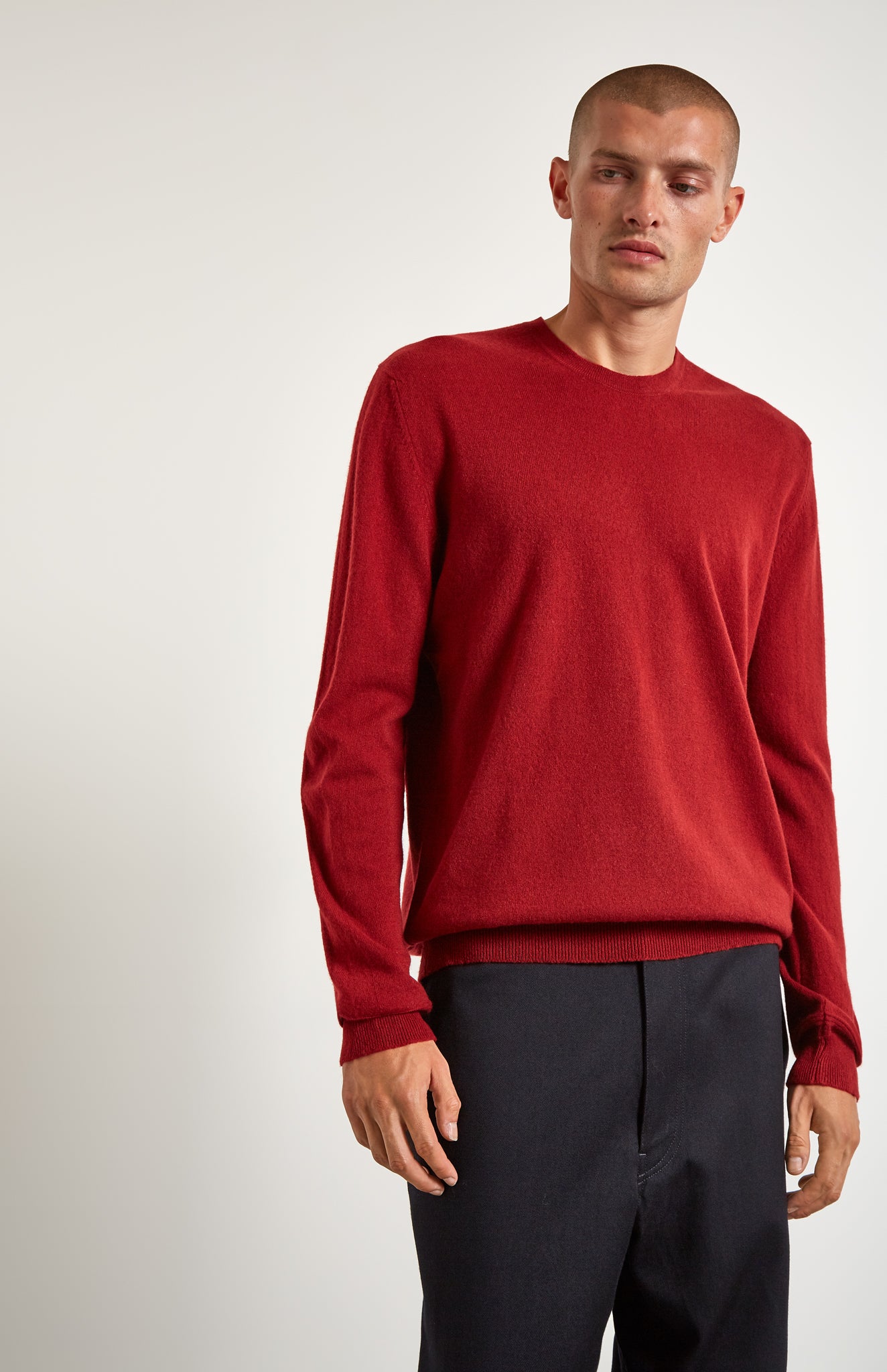 Scottish Cashmere Jumper In Red