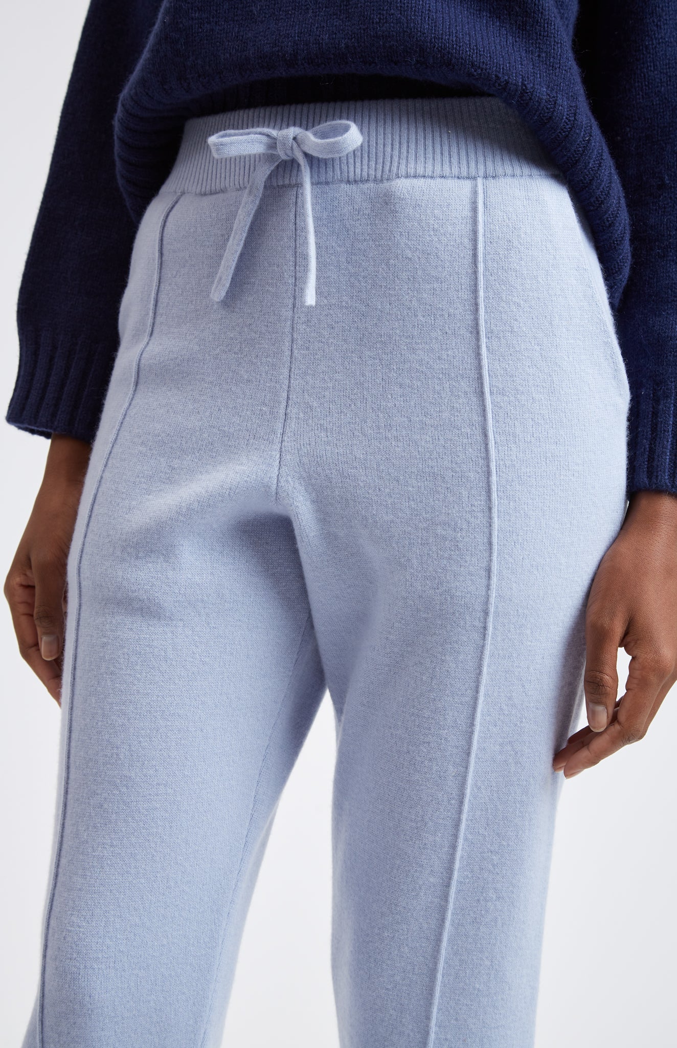 Women's Cashmere Blend Joggers In Light Blue