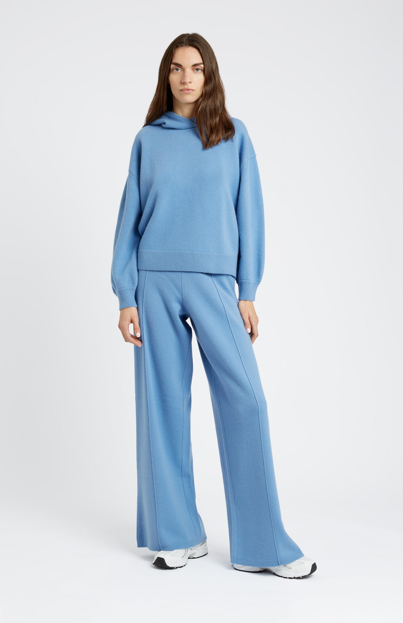 Cashmere Blend Trousers In Cornflower