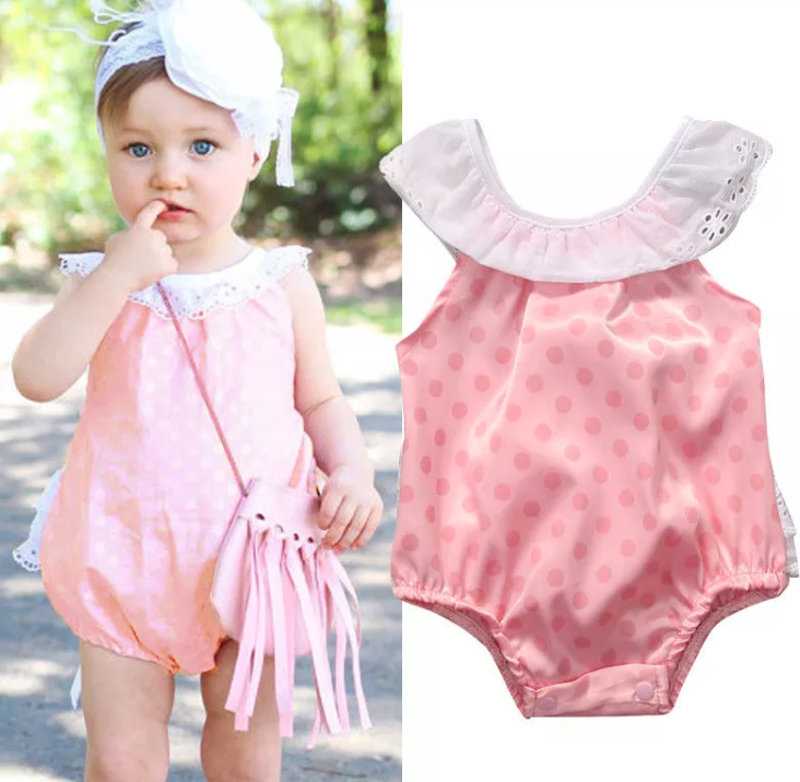 Lace and Pink Polka Dot Onesie – NM Kids Boutique