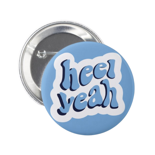 UNC Logo Button Pin in Carolina Blue