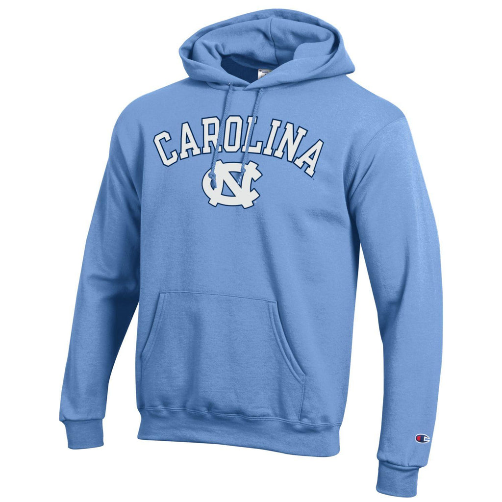 1) Carolina Blue Hoodie Sweatshirt by Champion – Shrunken Head