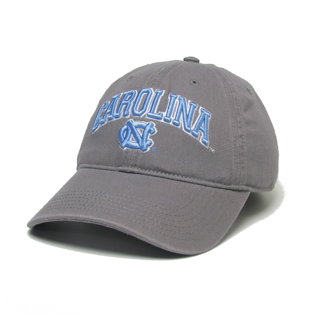 Unc Hat In Grey With Main Event Carolina Tar Heels Logos Shrunken Head