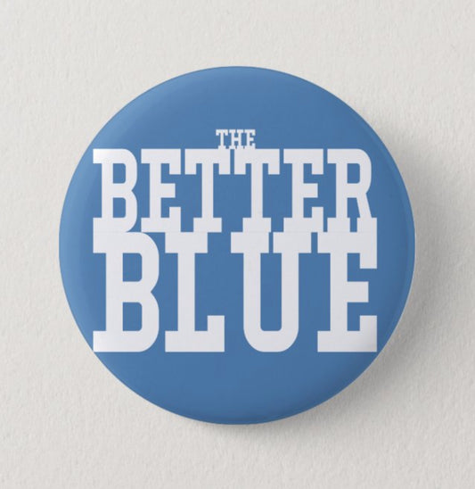 Carolina Logo Button Pin in Light Blue and White