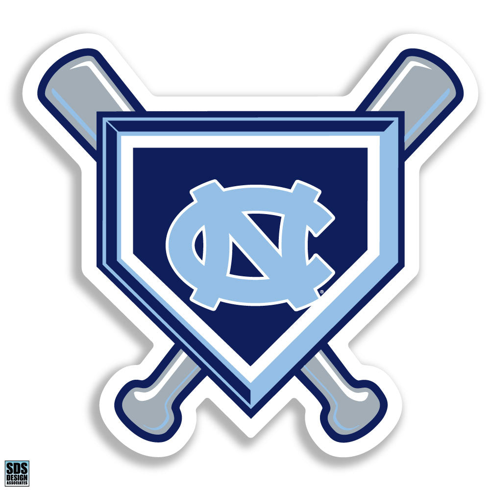 North Carolina Tar Heels Baseball Plate Decal – Shrunken Head