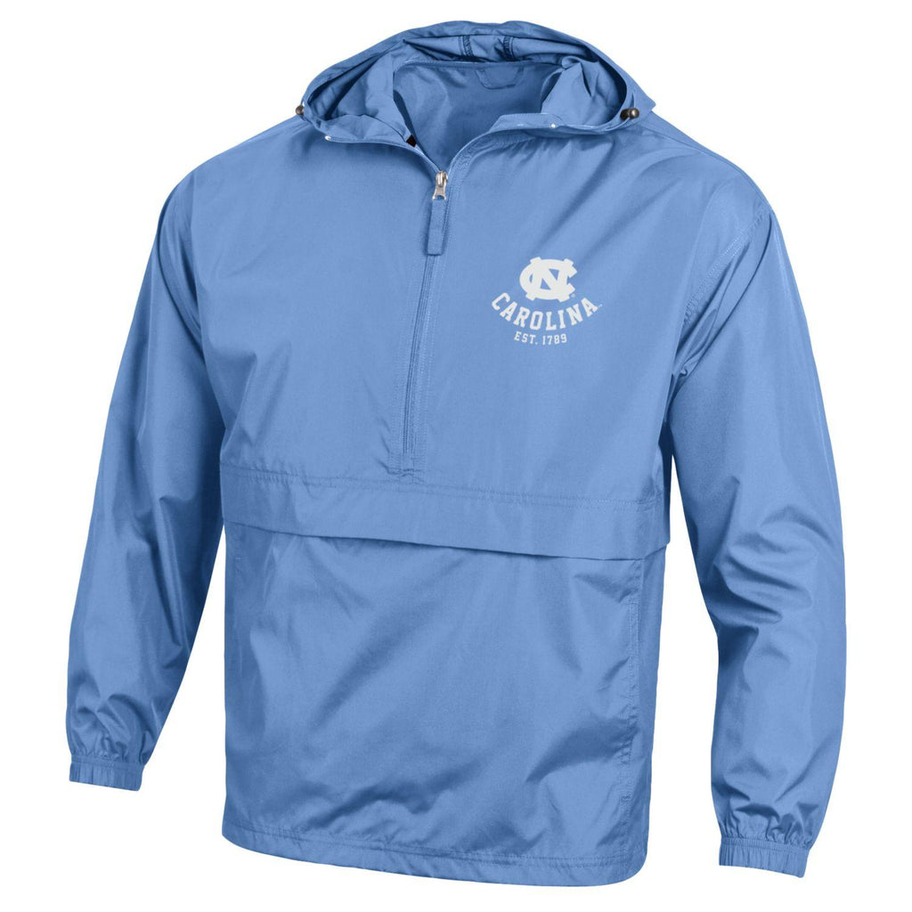 Carolina Blue Packable Champion UNC Jacket – Shrunken Head