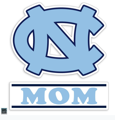 UNC Primary Logo Decal Sticker in Carolina Blue